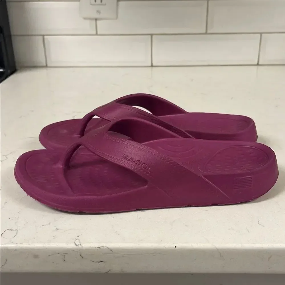 NUUSOL WOMEN'S CASCADE RECOVERY FLIP FLOP Size 8 CA-Dusty Rose ?